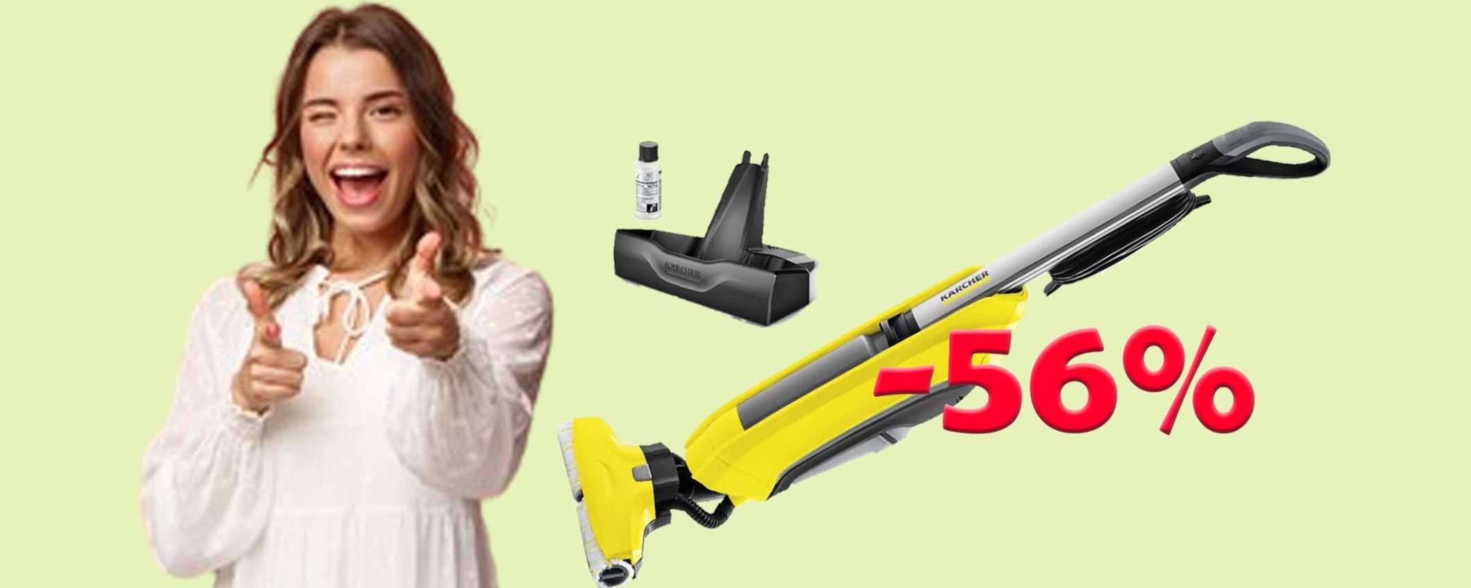 Potentissimo lavapavimenti con doppio serbatoio: sconto WOW (-56%) Potentissimo lavapavimenti con doppio serbatoio: sconto WOW (-56%)