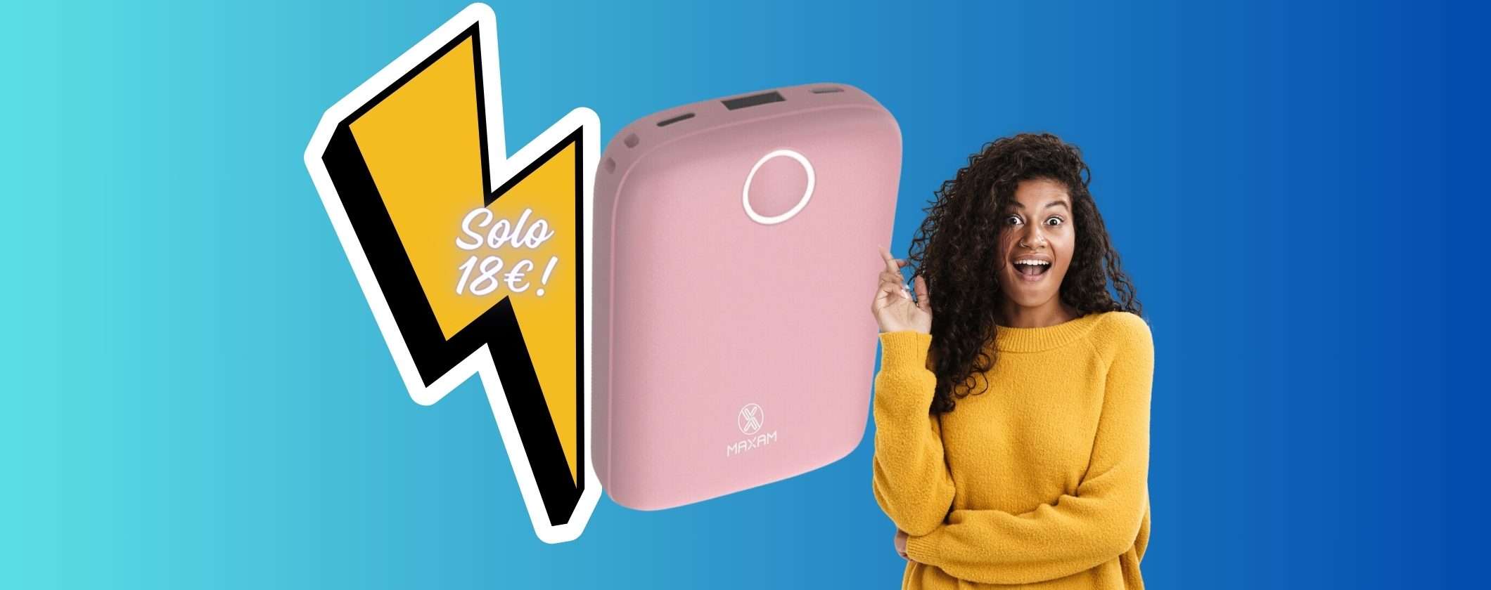 SNZ Power Bank 10000mAh Per Giubbotti Riscaldanti – Certificato UL2056, Ricarica USB-C, Leggero 210g