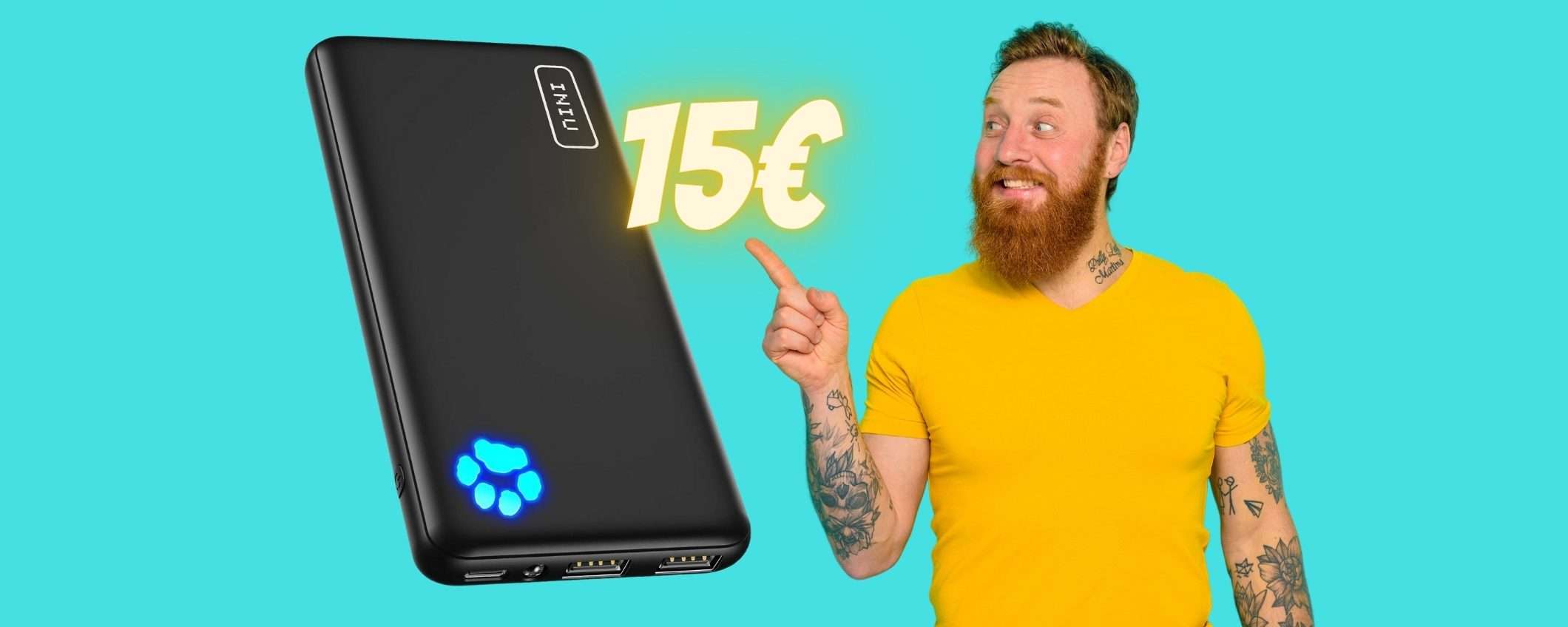 Power Bank portatile super potente con DOPPIO SCONTO a 15€ Power Bank portatile super potente con DOPPIO SCONTO a 15€