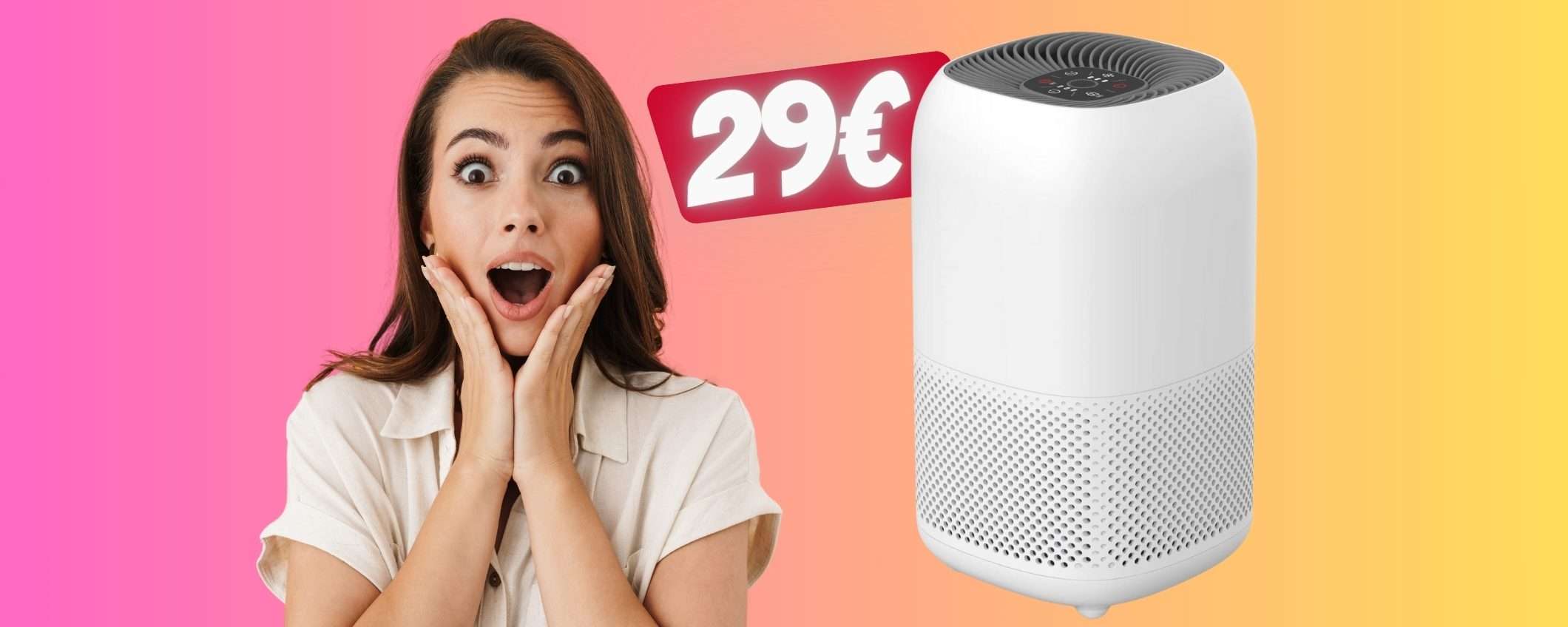 Purificatore d'aria con filtro ai carboni attivi tuo a soli 29€ Purificatore d'aria con filtro ai carboni attivi tuo a soli 29€