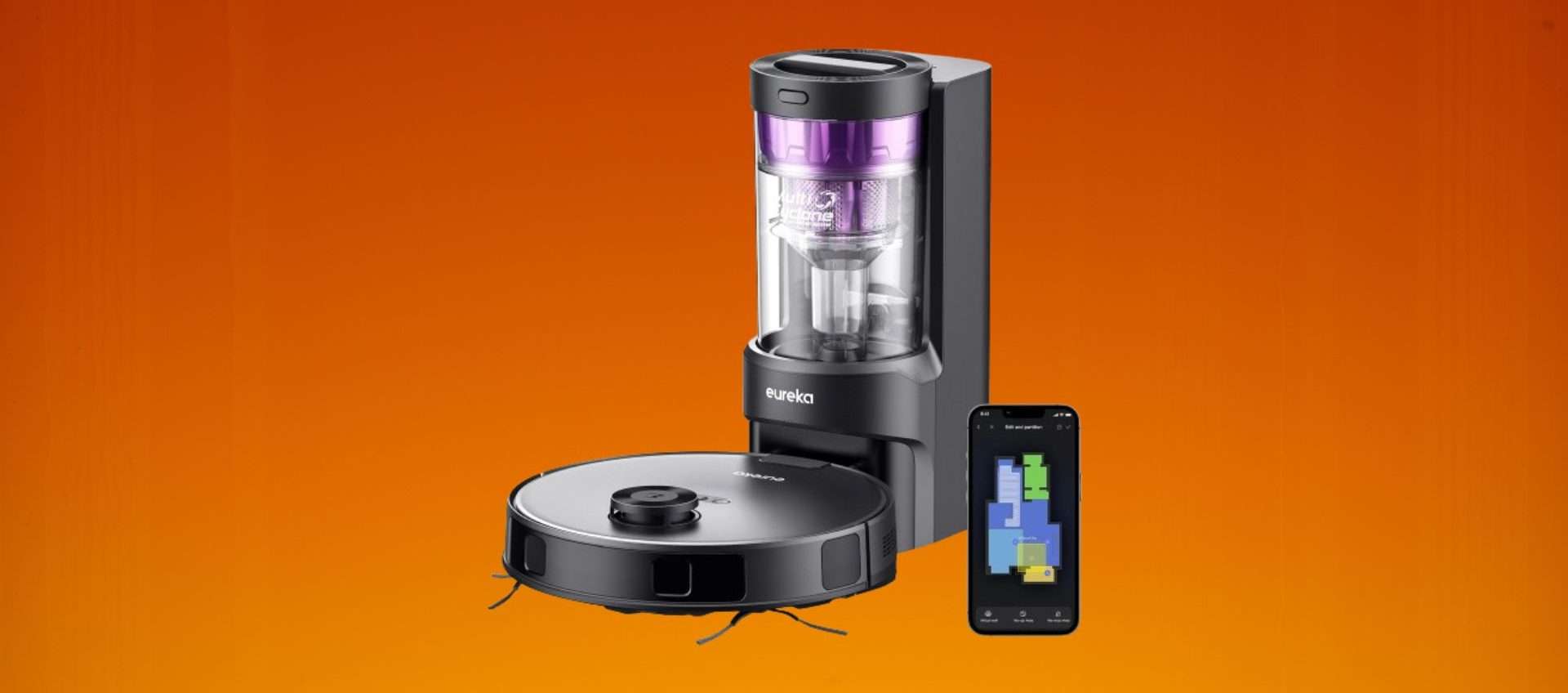 Eureka NERE10s in offerta su Amazon, pulizia totale: il robot lava e aspira in automatico Eureka NERE10s in offerta su Amazon, pulizia totale: il robot lava e aspira in automatico