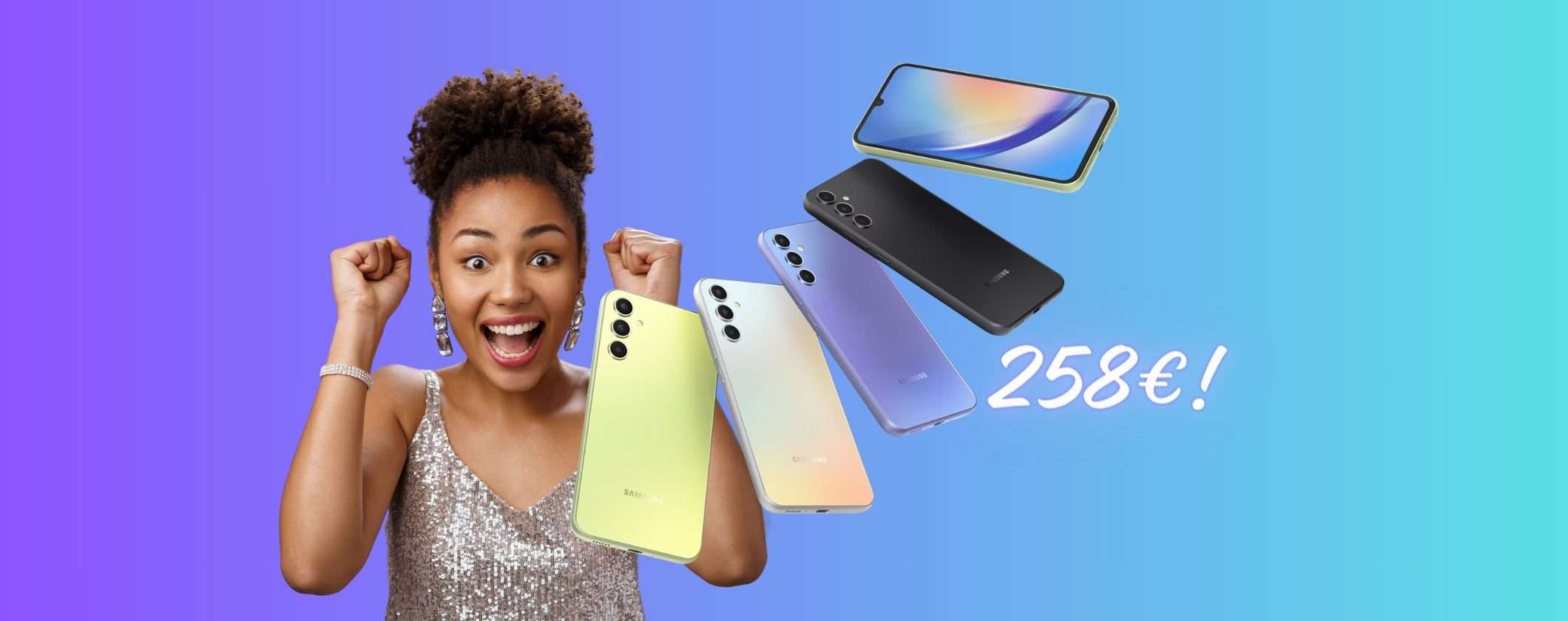 Samsung Galaxy A34: MITOLOGICO a soli 258€ su eBay Samsung Galaxy A34: MITOLOGICO a soli 258€ su eBay