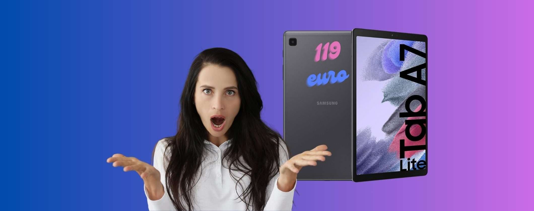 Samsung Galaxy Tab A7 Lite: versione con 4/64GB scontato di ben 80€ su Amazon Samsung Galaxy Tab A7 Lite: versione con 4/64GB scontato di ben 80€ su Amazon