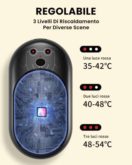 Scaldamani elettrico ricaricabile scaldamani riutilizzabile Usb portatile  mobile power per campeggio all'aperto