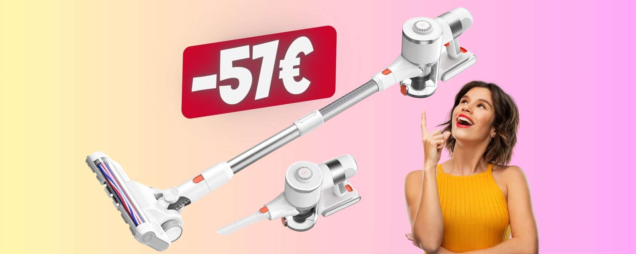 Scopa elettrica POTENTISSIMA con filtro a 5 stadi oggi al 36% in MENO Scopa elettrica POTENTISSIMA con filtro a 5 stadi oggi al 36% in MENO
