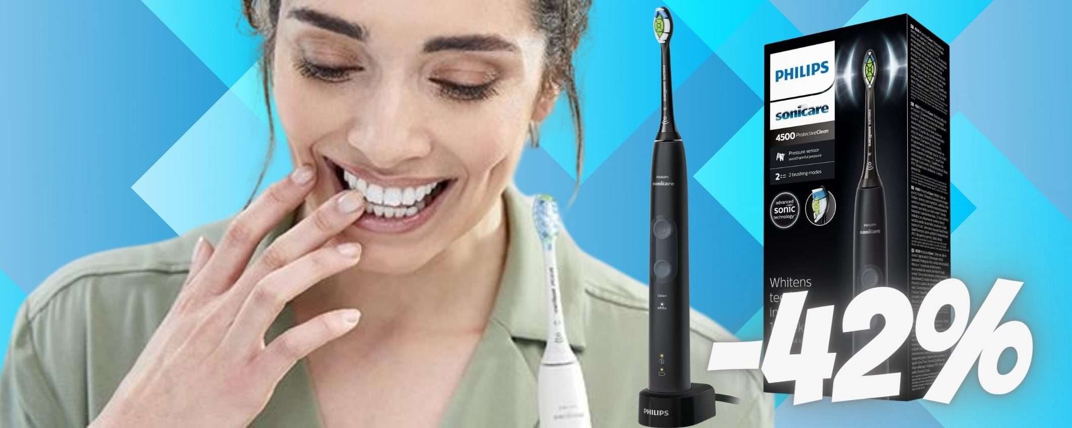 Spazzolino elettrico Philips Sonicare ProtectiveClean 4500 al 42% Spazzolino elettrico Philips Sonicare ProtectiveClean 4500 al 42%