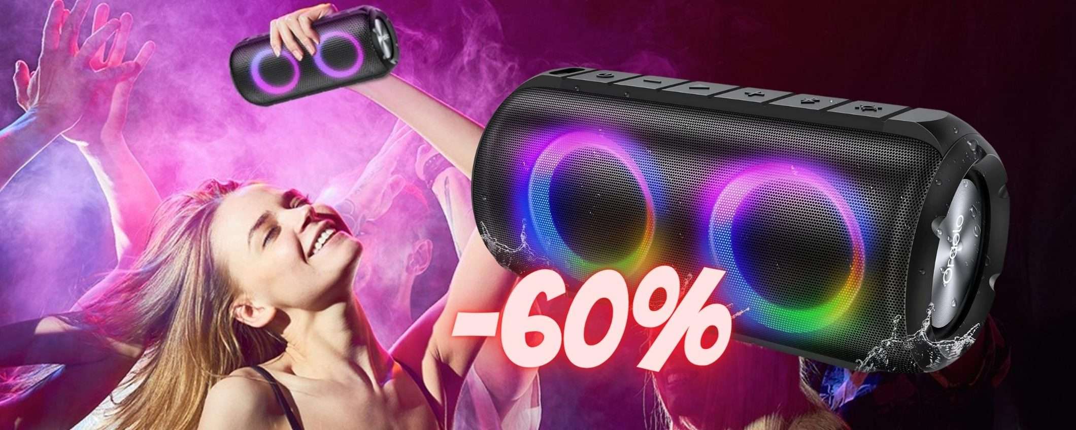 Speaker Bluetooth portatile e impermeabile in SCONTO al 60% Speaker Bluetooth portatile e impermeabile in SCONTO al 60%