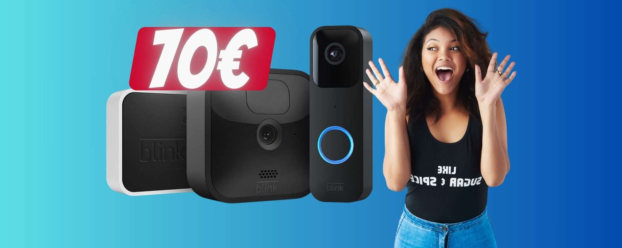 Telecamera di sicurezza Blink + campanello smart a un PREZZACCIO