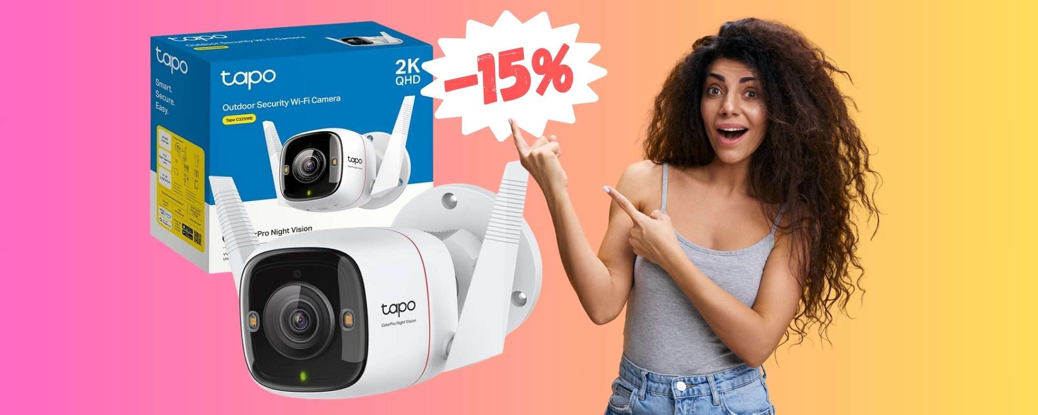 Telecamera WiFi TP-Link Tapo: casa sicura con visione notturna QHD Telecamera WiFi TP-Link Tapo: casa sicura con visione notturna QHD