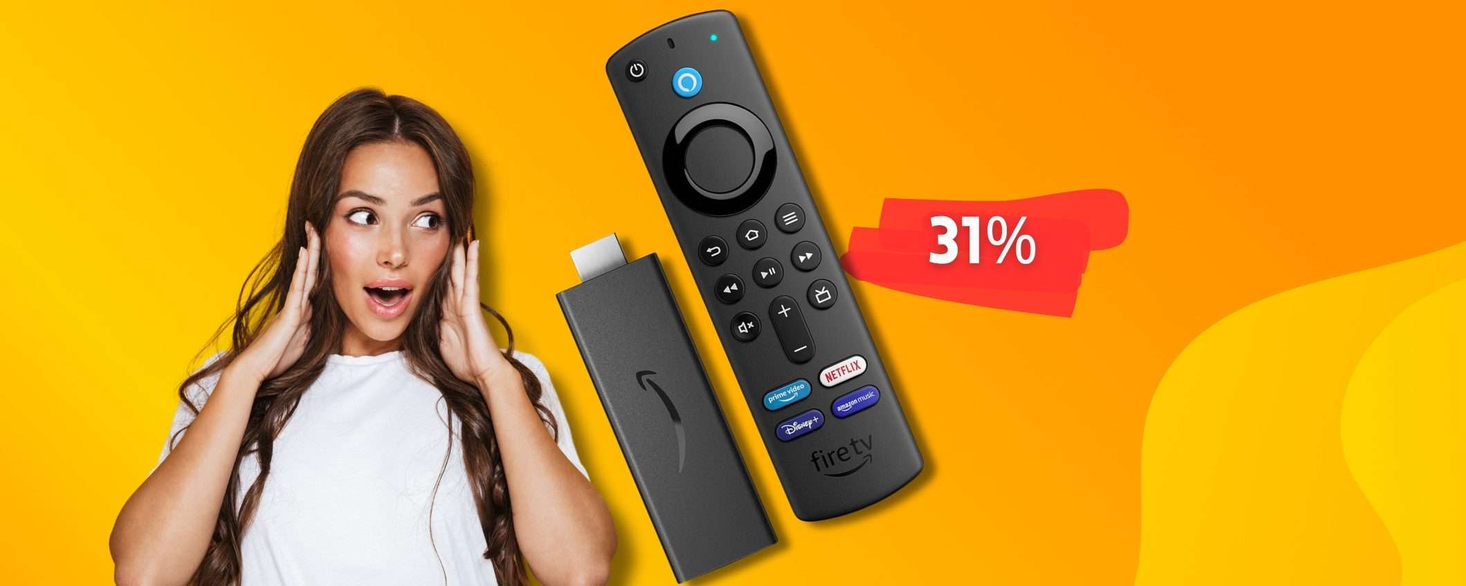 Fire TV Stick per streaming HD e televisore SMART (-31%) Fire TV Stick per streaming HD e televisore SMART (-31%)