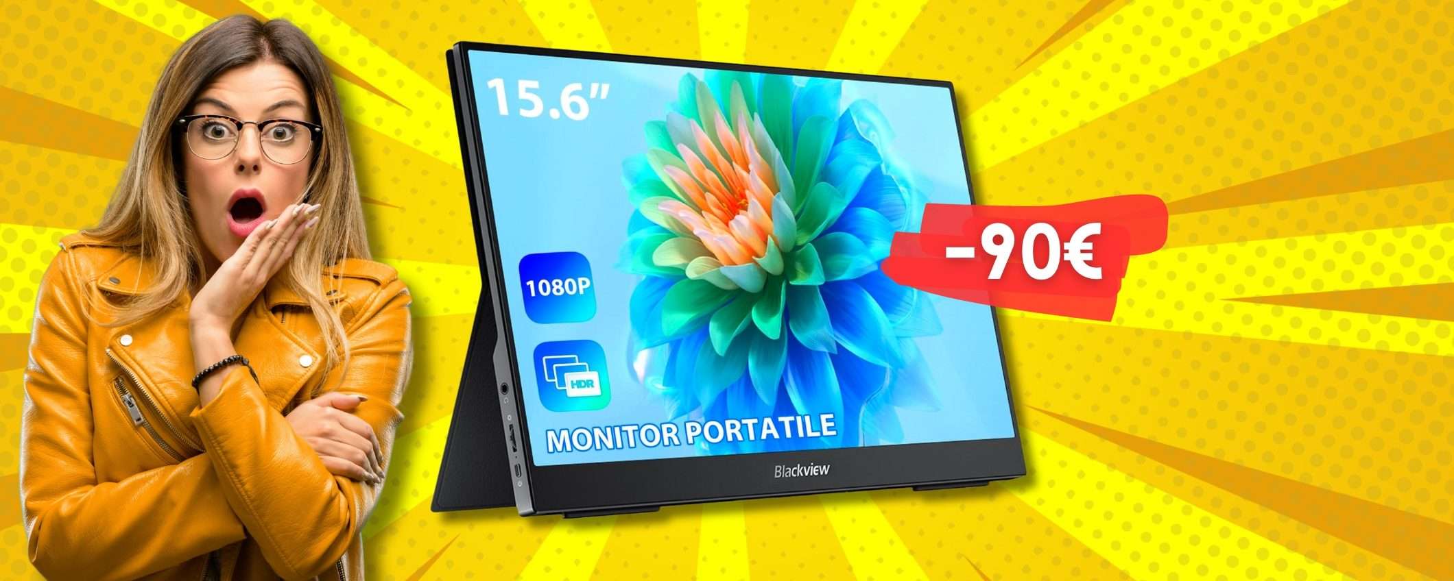 Monitor PORTATILE: risoluzione FHD per 15 pollici di puro spettacolo Monitor PORTATILE: risoluzione FHD per 15 pollici di puro spettacolo