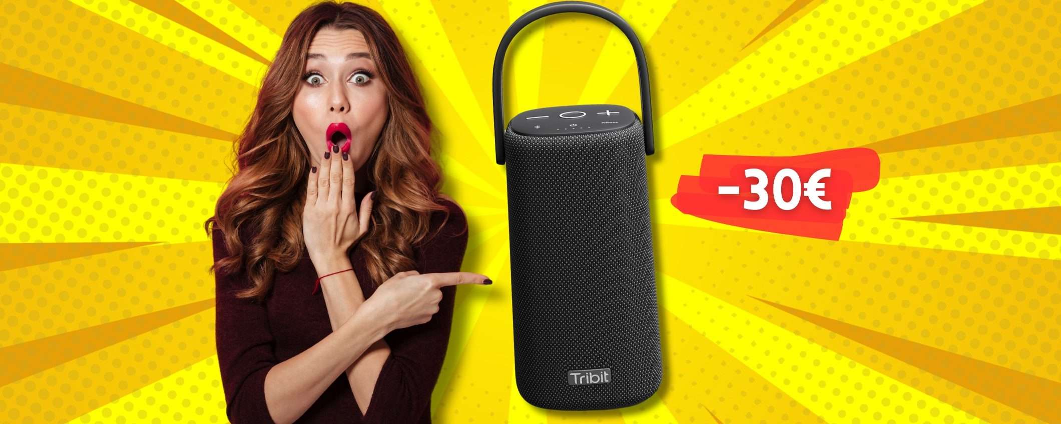 Altoparlante Bluetooth portatile e con audio a 360° che suona 24 ore Altoparlante Bluetooth portatile e con audio a 360° che suona 24 ore