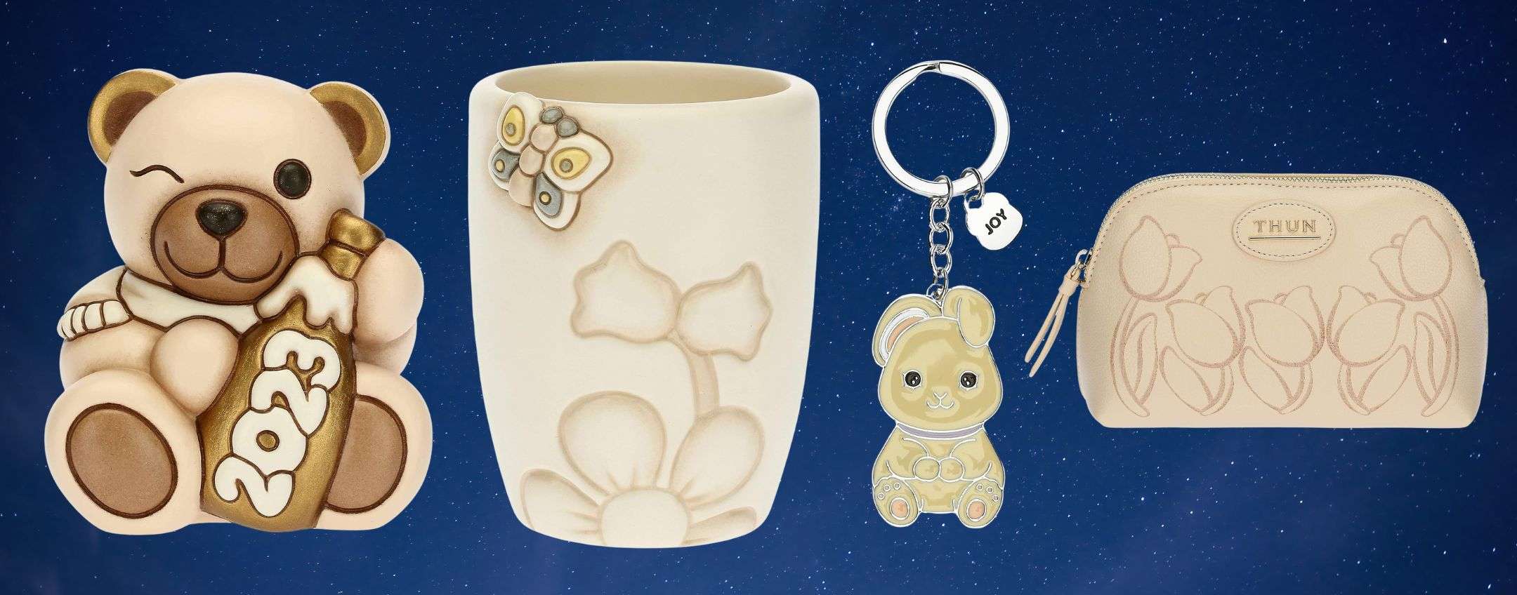 THUN - Statuina Cane Con Teddy In Ceramica Dipinta A Mano - Decorazione Per Casa E Collezione - 9,1x7,6x11,5 Cm - Foto 4