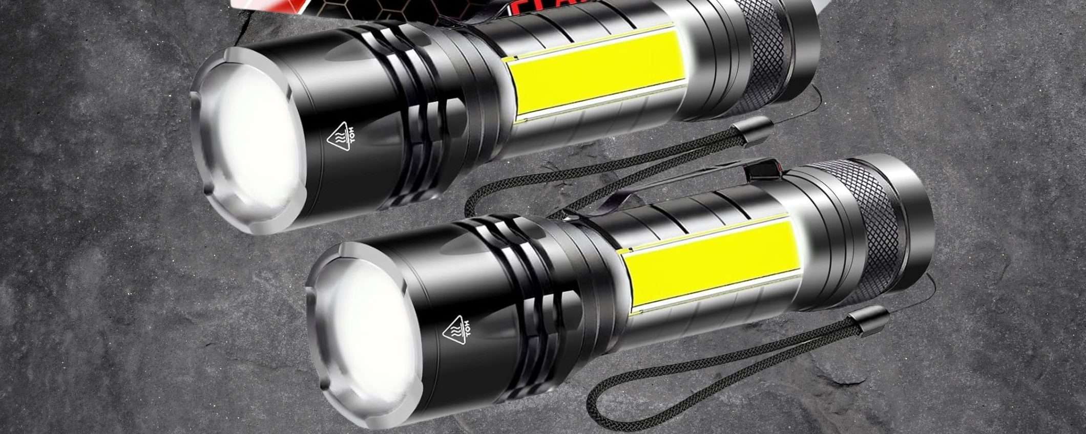 Torcia 2000 lumen di POTENZA a 5€ su Amazon: occasione ASSURDA Torcia 2000 lumen di POTENZA a 5€ su Amazon: occasione ASSURDA