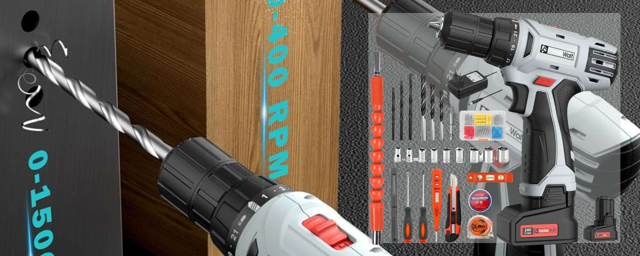 Trapano avvitatore senza fili a 31€: 2 batterie e una MAREA di accessori Trapano avvitatore senza fili a 31€: 2 batterie e una MAREA di accessori