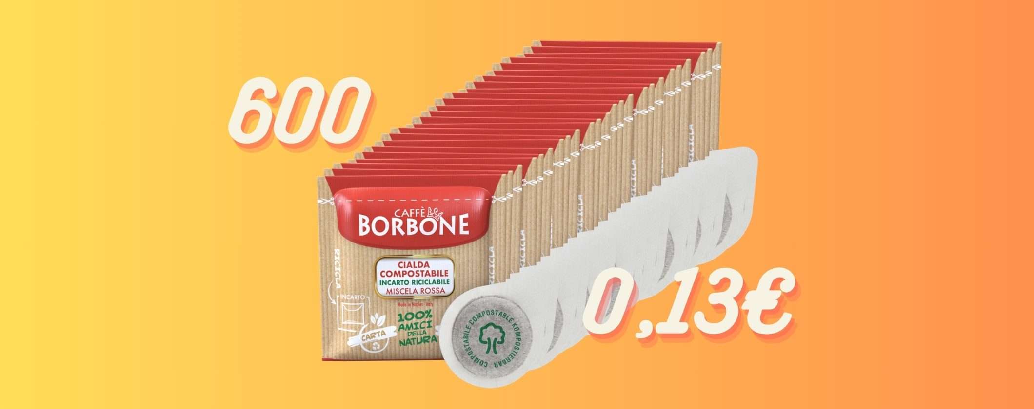 600 Cialde Caffè Borbone a soli 0,13€ su eBay: l'espresso per tutti