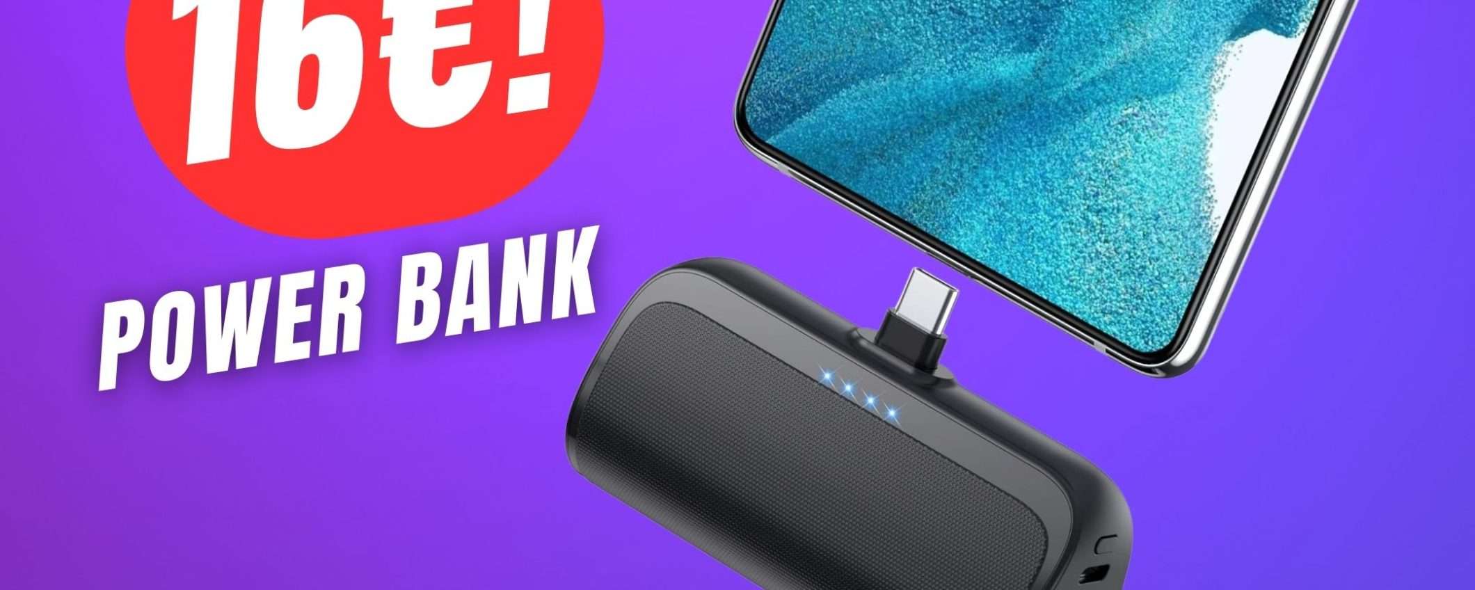 MINIMO STORICO per il Power Bank portatile adatto a Qualsiasi Smartphone! MINIMO STORICO per il Power Bank portatile adatto a Qualsiasi Smartphone!