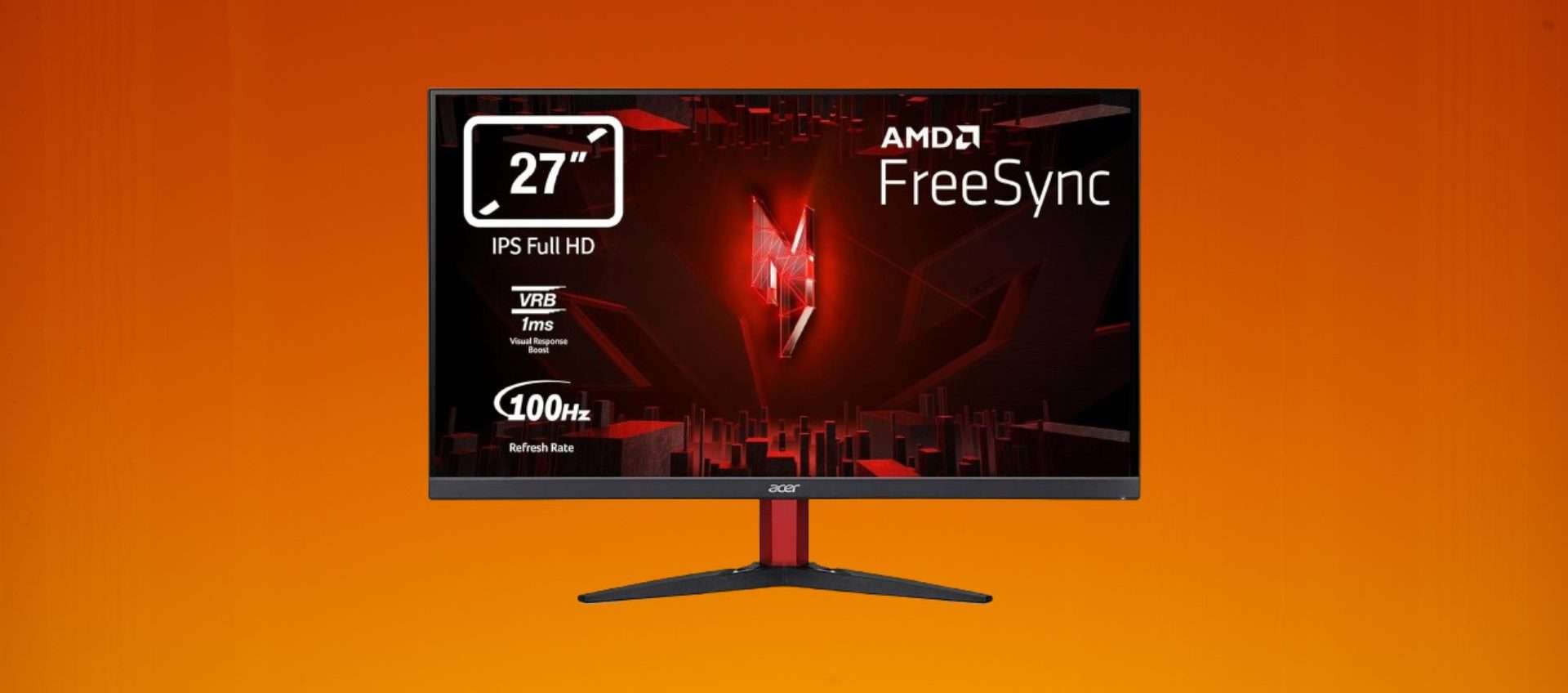 Monitor Gaming Acer Nitro in offerta: esperienza immersiva, oggi tuo a soli 119€