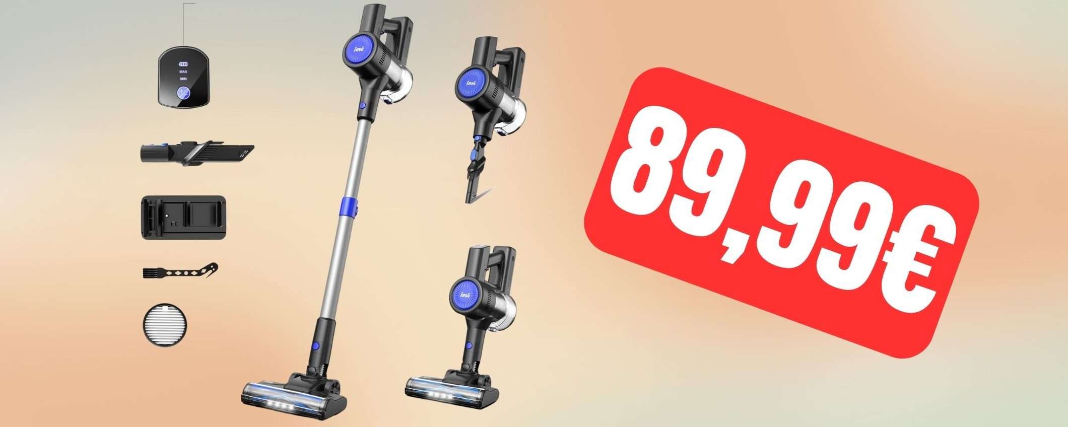 Aspirapolvere senza fili: MEGA SCONTO di Amazon, lo paghi solo 89,99€ Aspirapolvere senza fili: MEGA SCONTO di Amazon, lo paghi solo 89,99€
