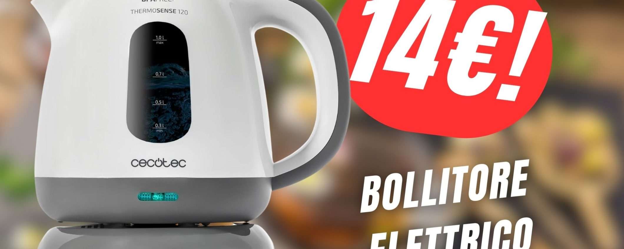 SCONTO DEL 50% per il Bollitore Elettrico: prepara bevande e infusi con facilità!