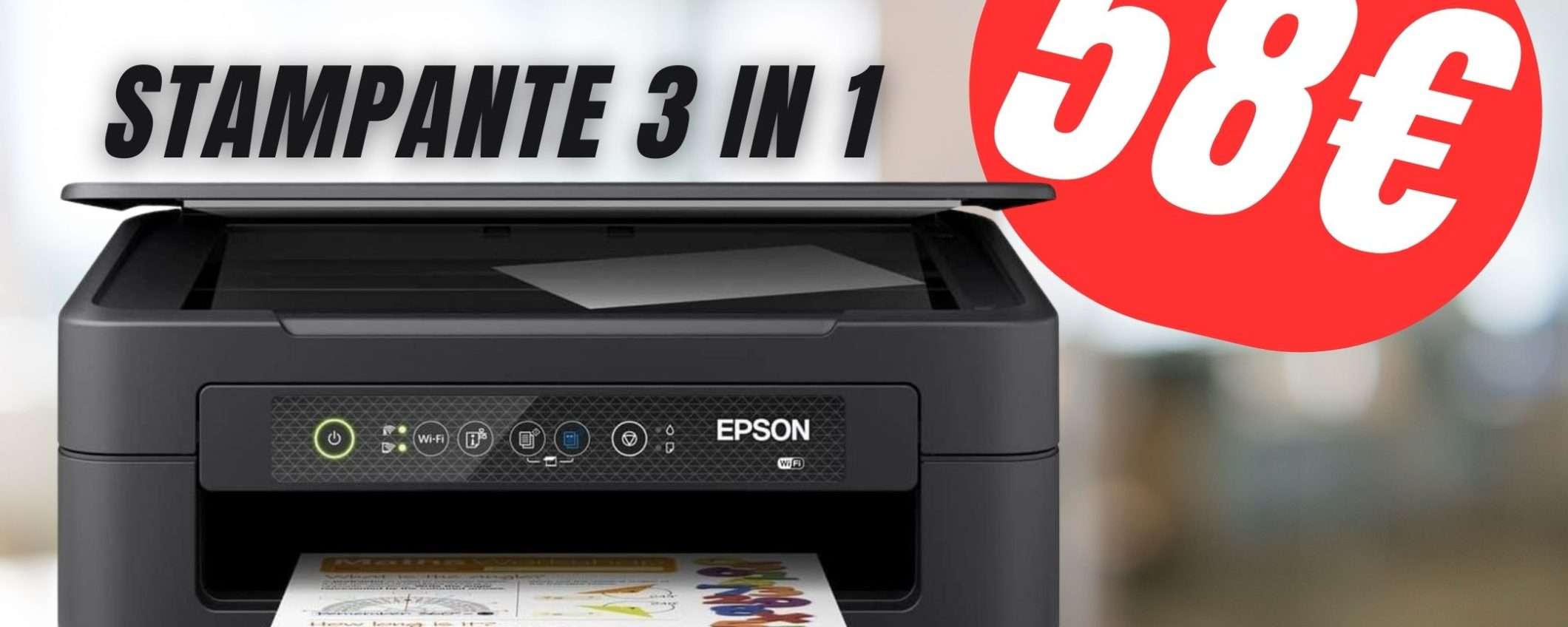 Questa stampante 3 in 1 costa solo 58€ grazie allo SCONTO Amazon! Questa stampante 3 in 1 costa solo 58€ grazie allo SCONTO Amazon!