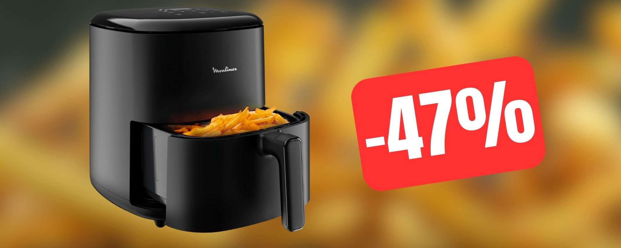 Cuoci di TUTTO con la friggitrice ad aria Moulinex in offerta Amazon (-47%) Cuoci di TUTTO con la friggitrice ad aria Moulinex in offerta Amazon (-47%)