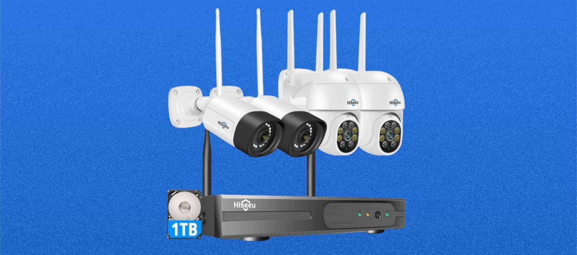Kit videosorveglianza Wi-Fi in super offerta: 4 telecamere per proteggere ogni angolo della casa Kit videosorveglianza Wi-Fi in super offerta: 4 telecamere per proteggere ogni angolo della casa