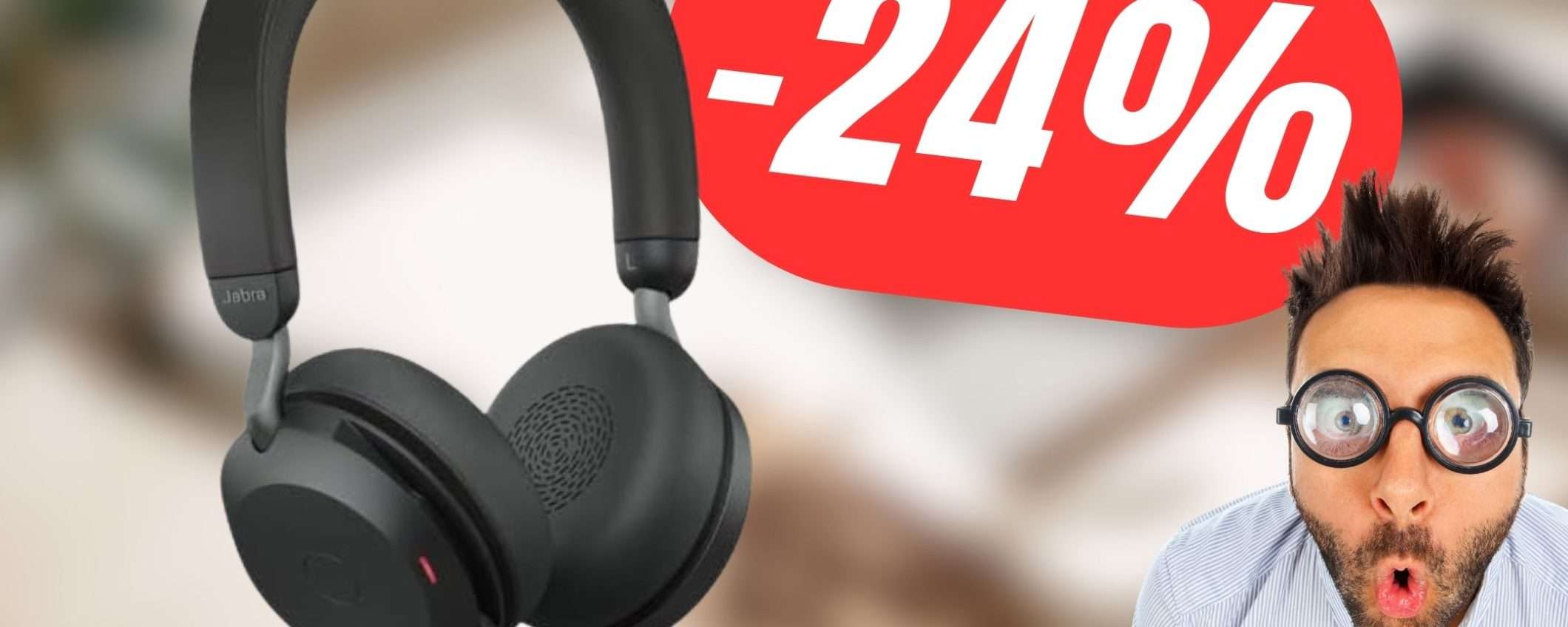 MINIMO STORICO per le incredibile cuffie wireless Jabra Evolve2 75! MINIMO STORICO per le incredibile cuffie wireless Jabra Evolve2 75!