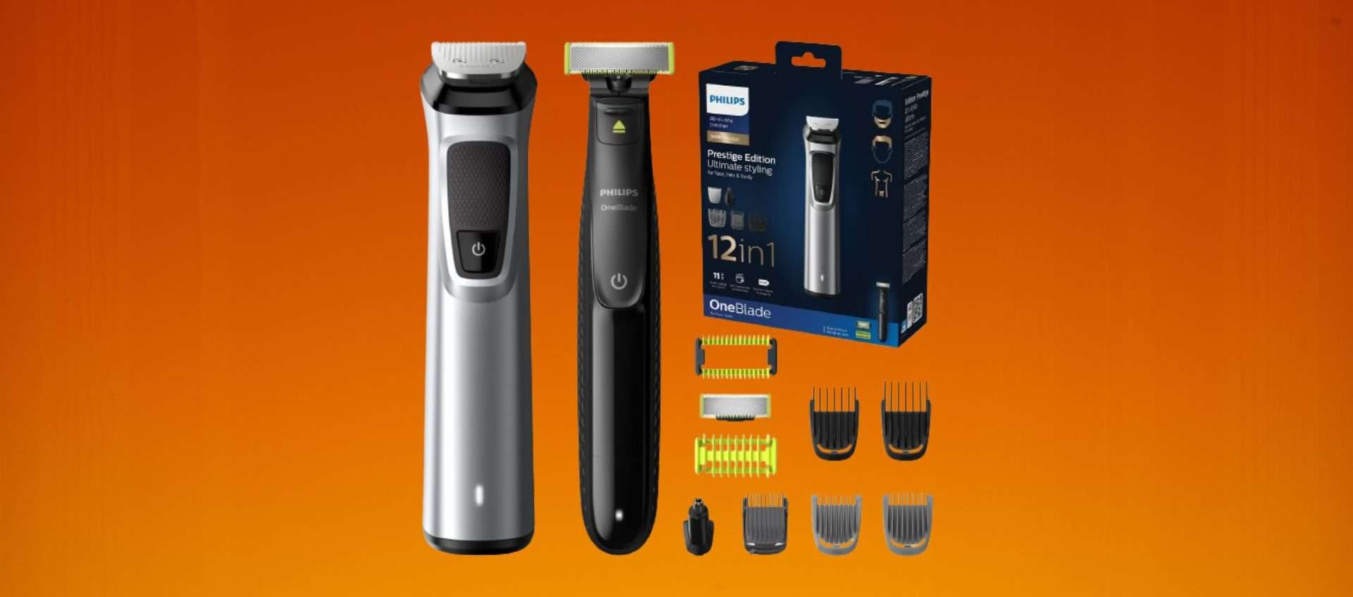 Kit regolabarba 9000 e rasoio OneBlade Philips in offerta: sconto del 47% Kit regolabarba 9000 e rasoio OneBlade Philips in offerta: sconto del 47%