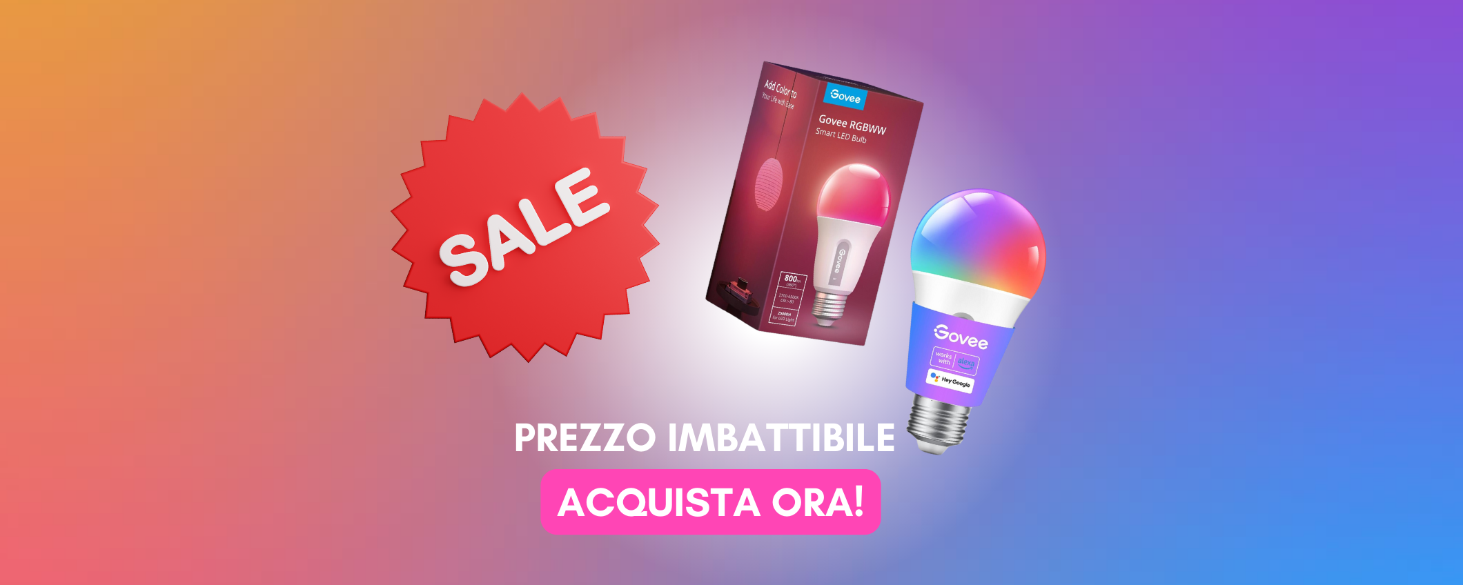 Lampadina Govee: illuminazione smart per casa tua, PREZZO FOLLE! Lampadina Govee: illuminazione smart per casa tua, PREZZO FOLLE!