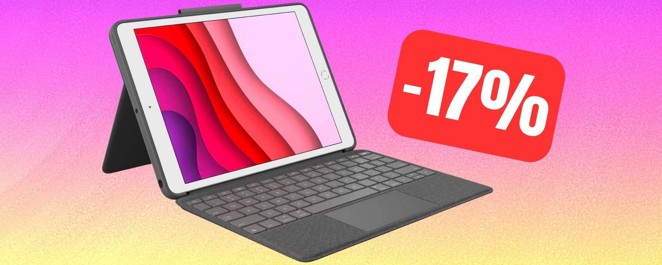Logitech Combo Touch per iPad: custodia con tastiera retroilluminata in SCONTO Logitech Combo Touch per iPad: custodia con tastiera retroilluminata in SCONTO