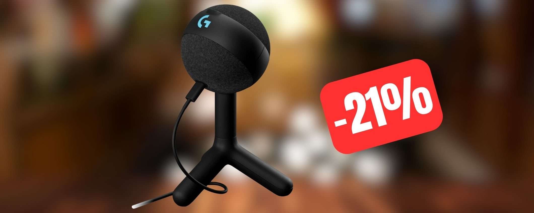 Logitech G Yeti Orb: microfono da gaming in OTTIMO SCONTO su Amazon