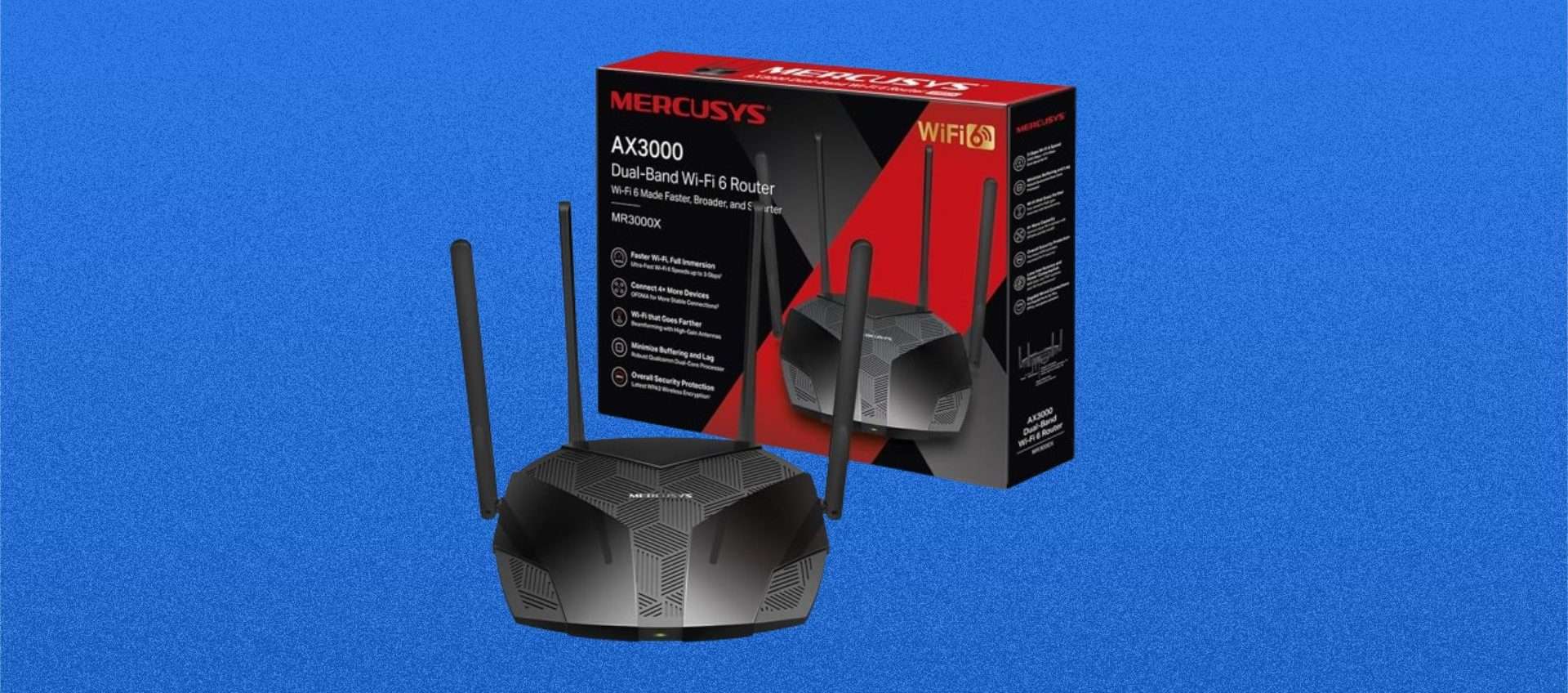 Router Wi-Fi 6 Mercusys in offerta su Amazon con il 25% di sconto Router Wi-Fi 6 Mercusys in offerta su Amazon con il 25% di sconto