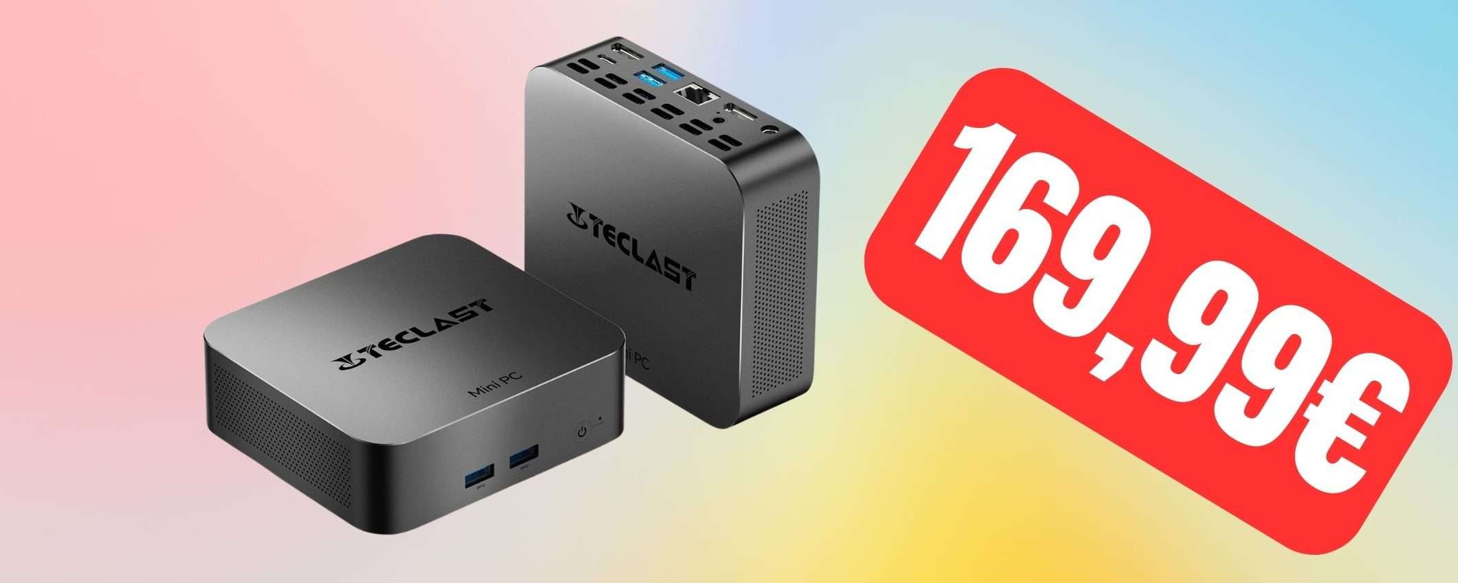 Mini PC con 16GB di RAM e SSD da 512GB: solo 169,99€ su Amazon Mini PC con 16GB di RAM e SSD da 512GB: solo 169,99€ su Amazon