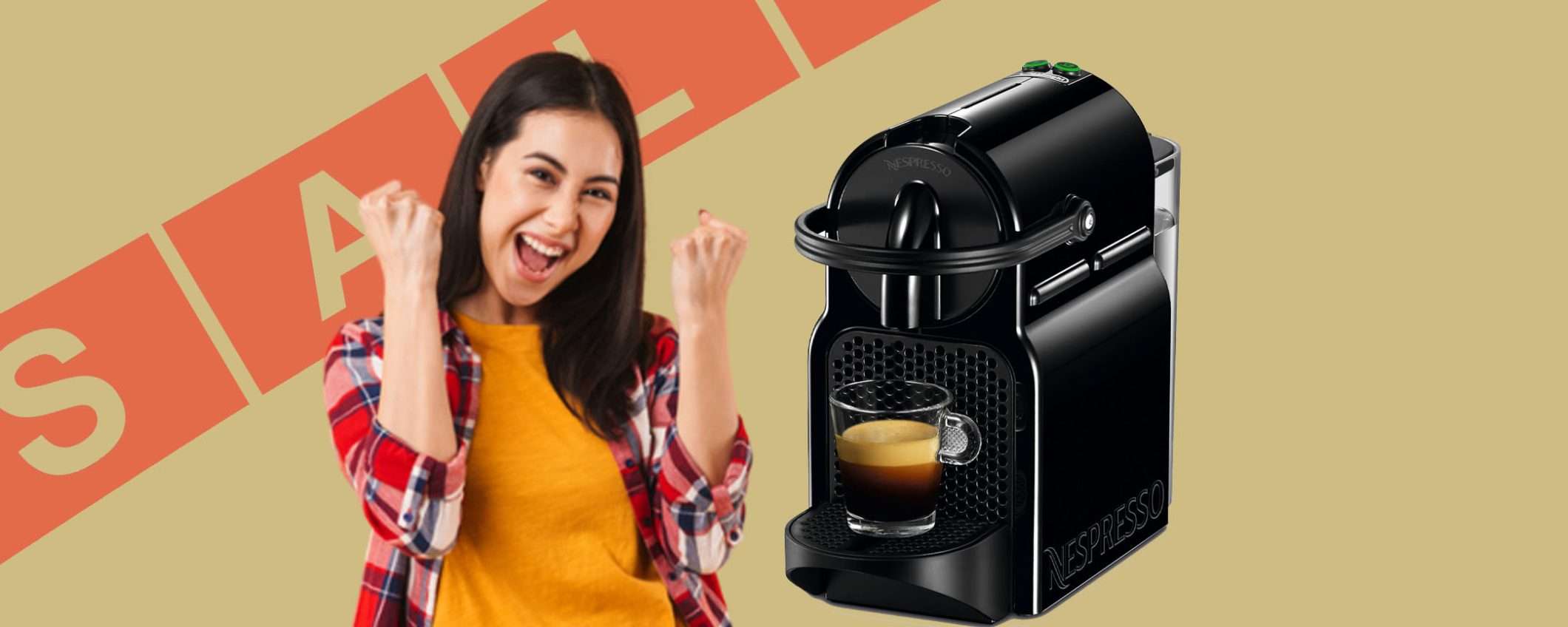 Nespresso Inissia macchina per caffè+40€ di caffè in regalo in sconto TOP Nespresso Inissia macchina per caffè+40€ di caffè in regalo in sconto TOP