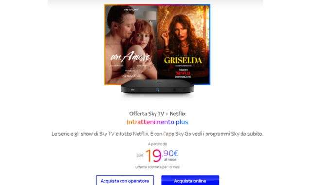 Offerta Sky TV e Netflix Griselda