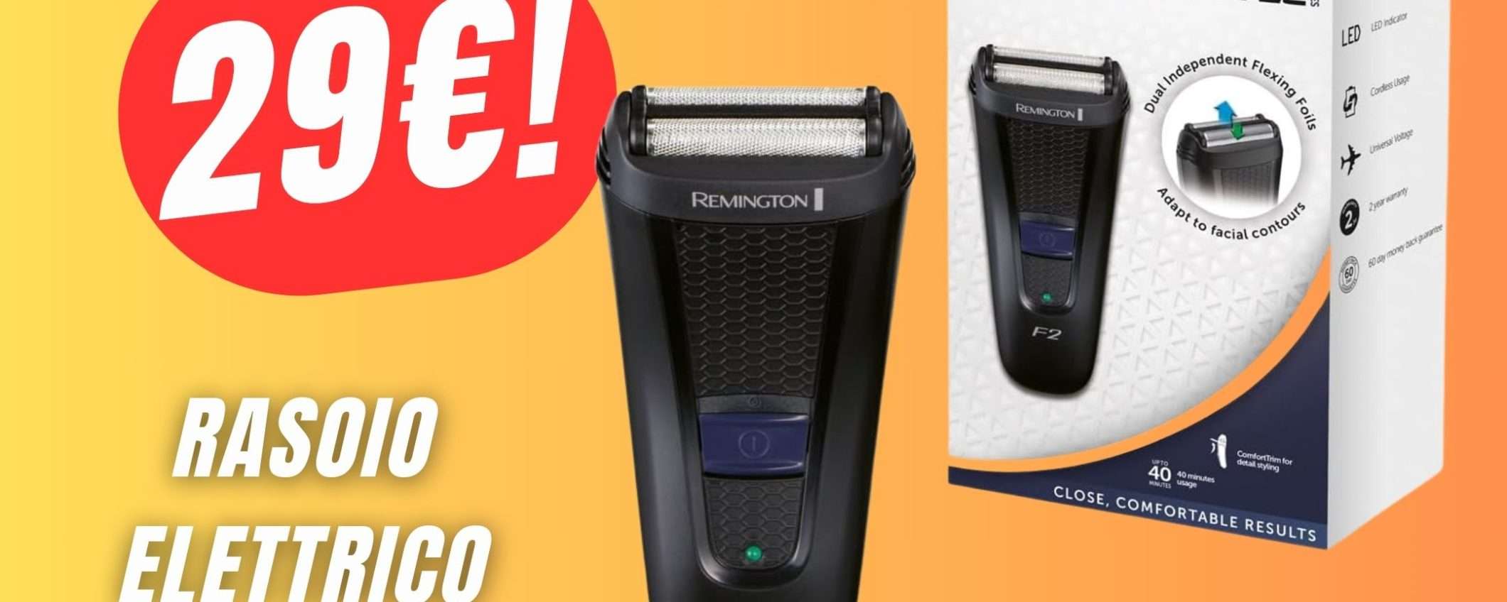 Con il Rasoio Remington eliminerai la barba in una sola passata!