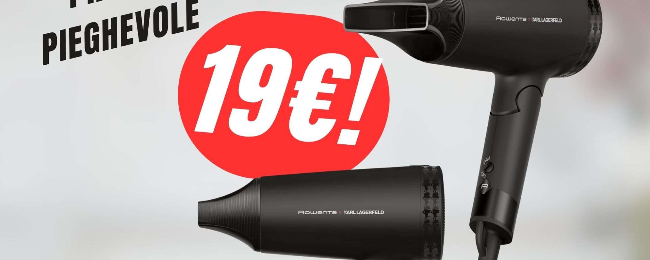 Il Phon Pieghevole Rowenta x KARL LAGERFELD costa solo 19€ con questo SCONTO!