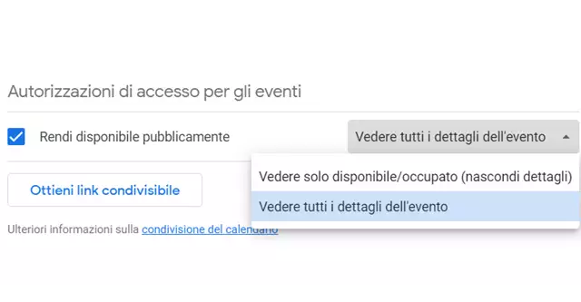 Come gestire i permessi di accesso su Google Calendar