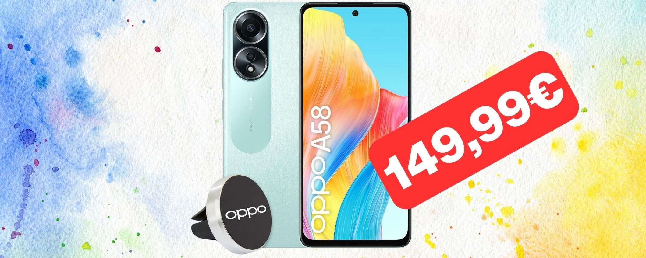 Smartphone OPPO A58 in ottima OFFERTA LAMPO su Amazon Smartphone OPPO A58 in ottima OFFERTA LAMPO su Amazon