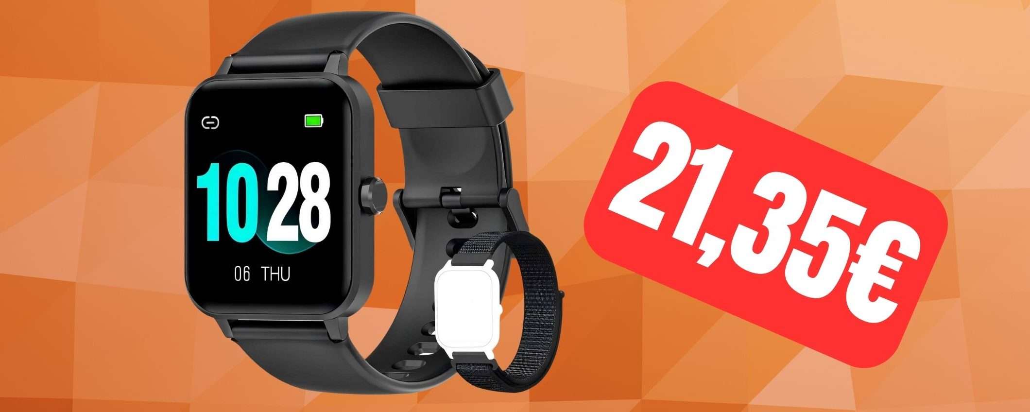 Smartwatch con funzioni per sport e salute a soli 21€ su Amazon