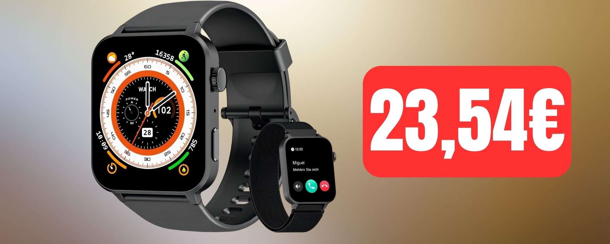 Chiamate direttamente dal polso con questo smartwatch a soli 23€ su Amazon Chiamate direttamente dal polso con questo smartwatch a soli 23€ su Amazon