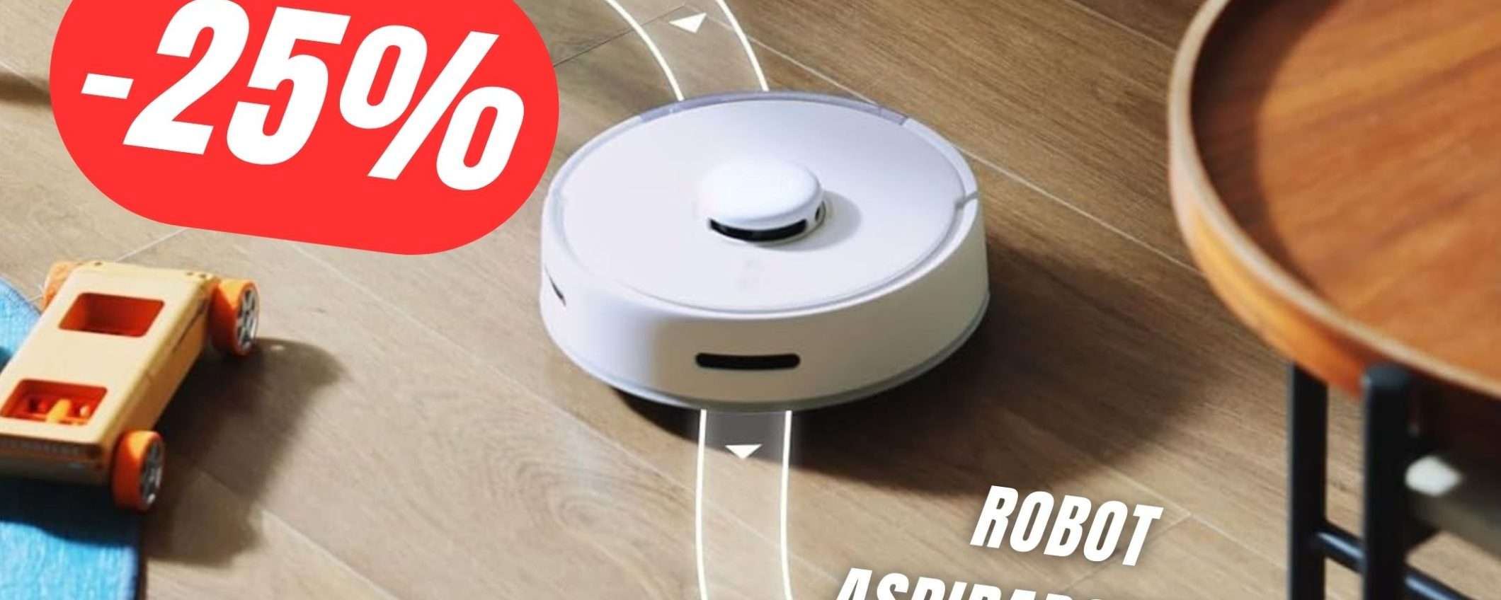 MINIMO STORICO per il Robot Aspirapolvere che si svuota da solo! (-25%) MINIMO STORICO per il Robot Aspirapolvere che si svuota da solo! (-25%)