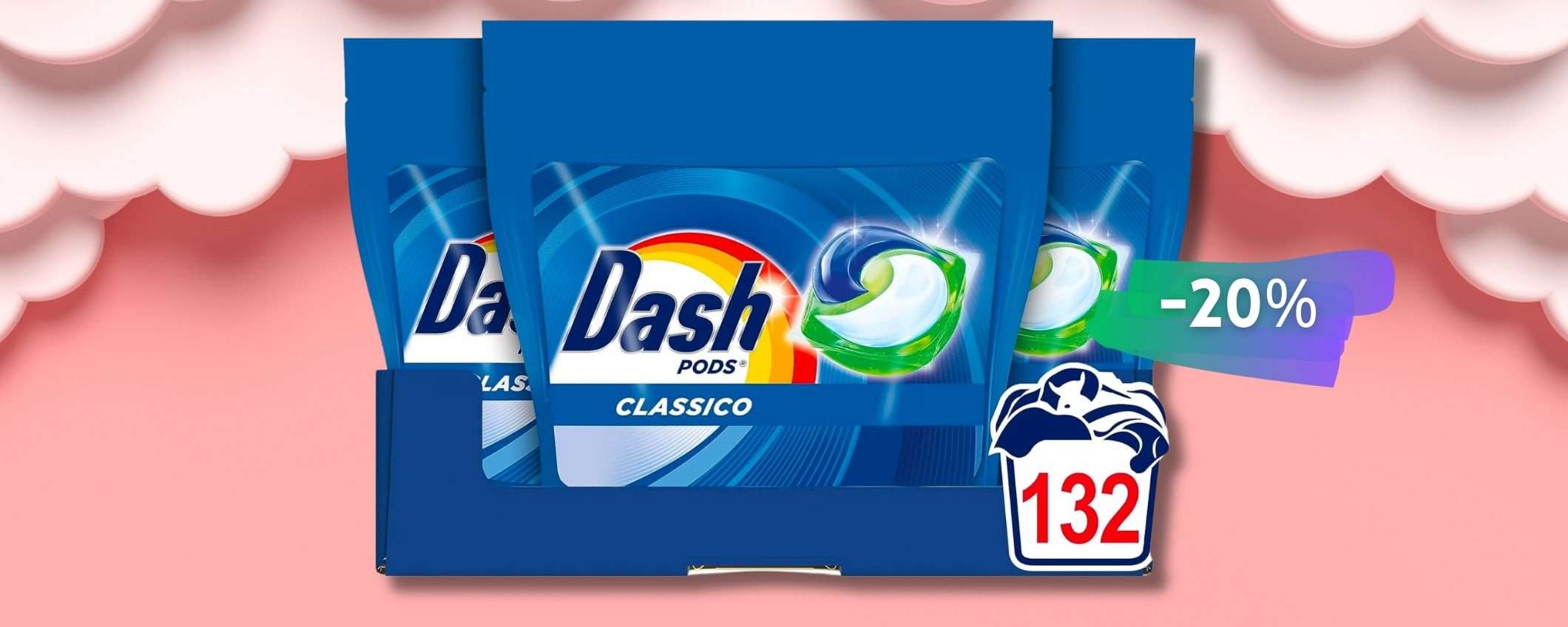 Dash Pods per lavatrice, 132 lavaggi a casa a prezzo RISTRETTO Dash Pods per lavatrice, 132 lavaggi a casa a prezzo RISTRETTO