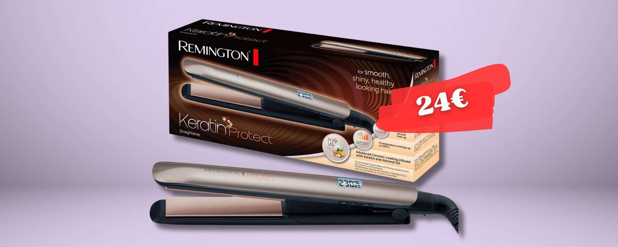 Remington piastra in CERAMICA per capelli lisci come SPAGHETTI (24€)