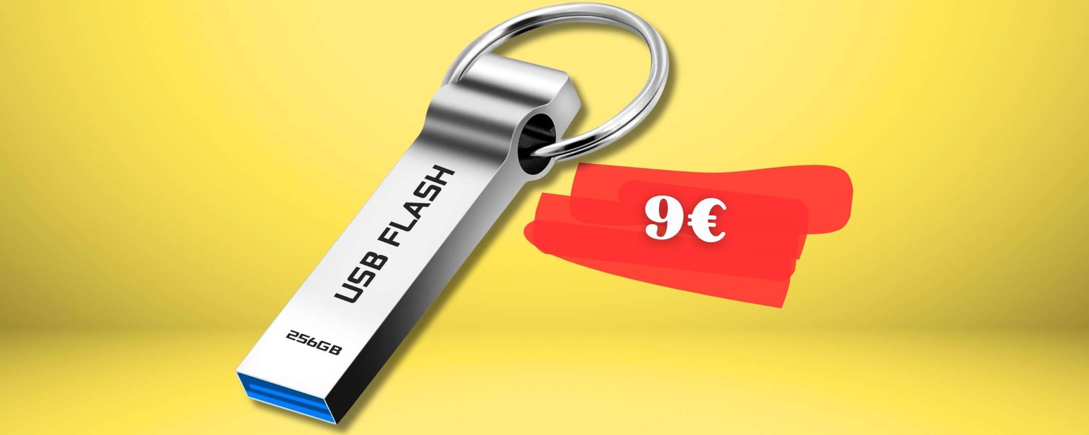 Chiavetta USB 256GB in metallo resistente e con 3.0, prezzo SCANDALO Chiavetta USB 256GB in metallo resistente e con 3.0, prezzo SCANDALO