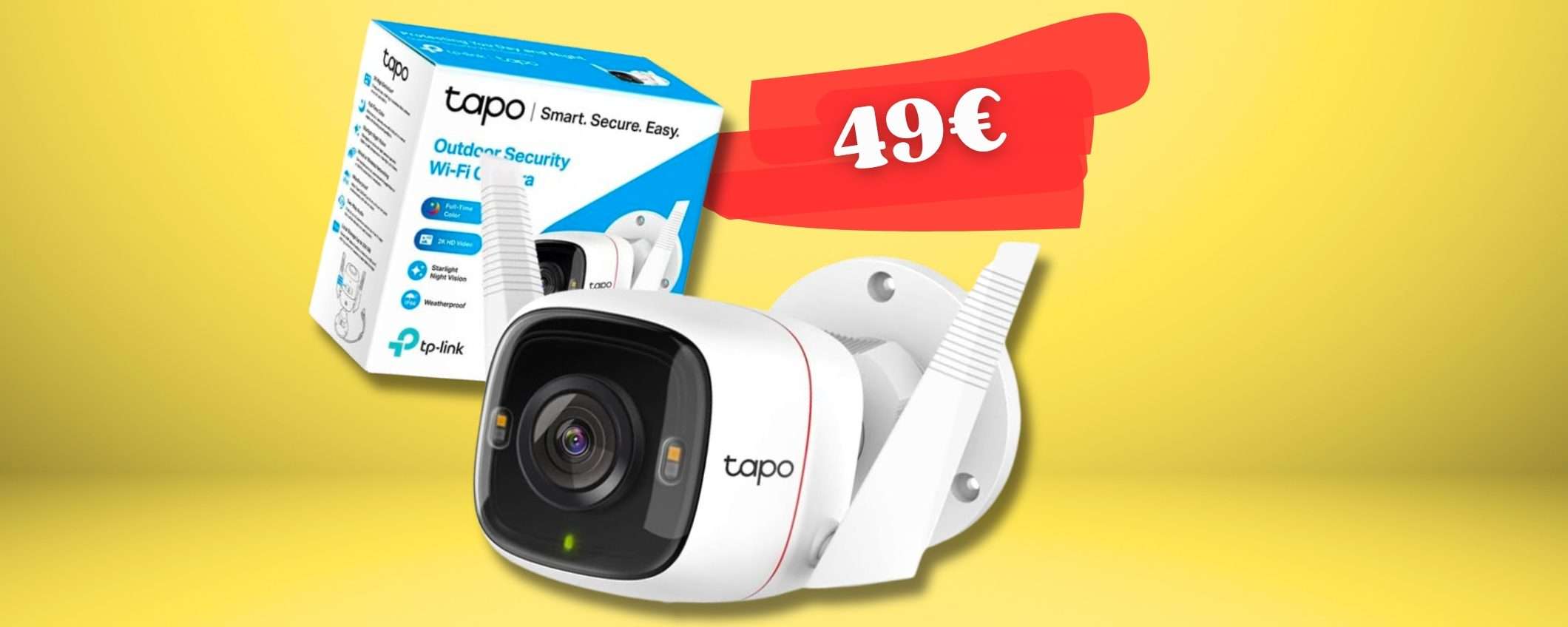 Telecamera ESTERNO 2K per sicurezza ai livelli massimi con 49€ Telecamera ESTERNO 2K per sicurezza ai livelli massimi con 49€