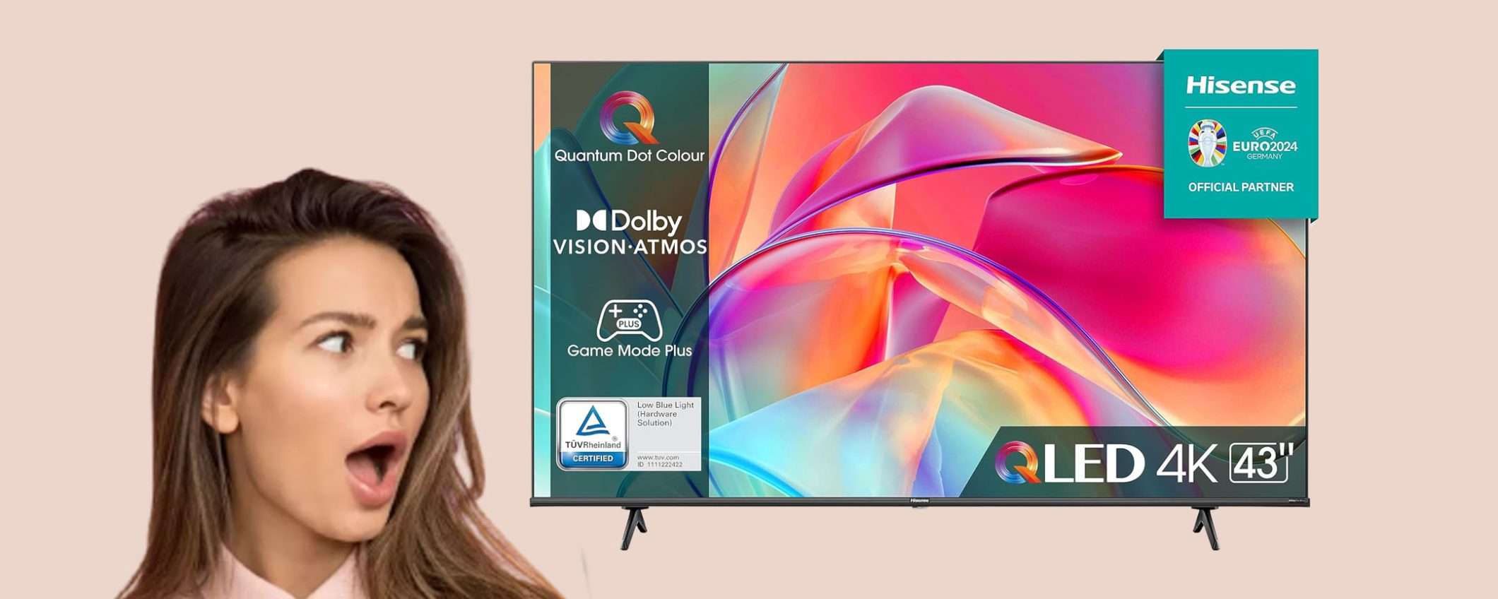 TV Hisense 4K QLED Smart da 43 TV Hisense 4K QLED Smart da 43