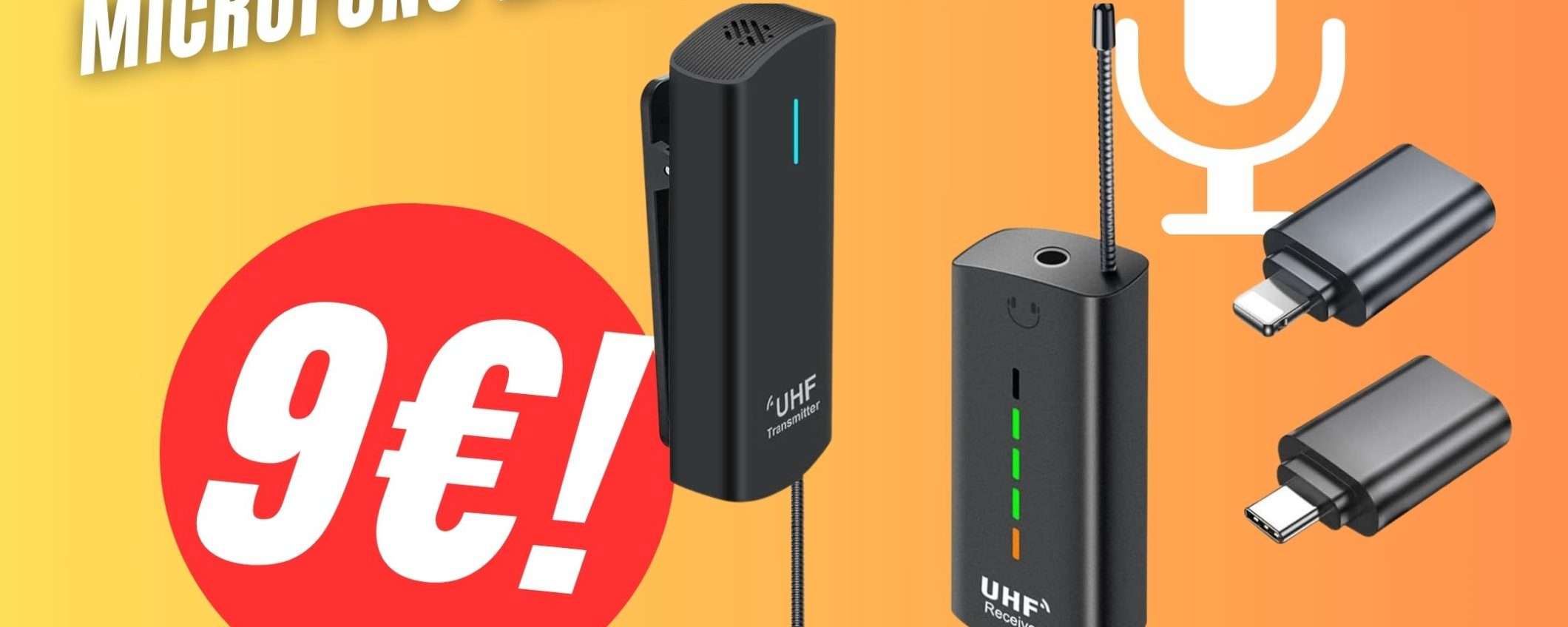 Con questo Microfono Wireless l'audio dei tuoi video migliorerà tantissimo! Con questo Microfono Wireless l'audio dei tuoi video migliorerà tantissimo!