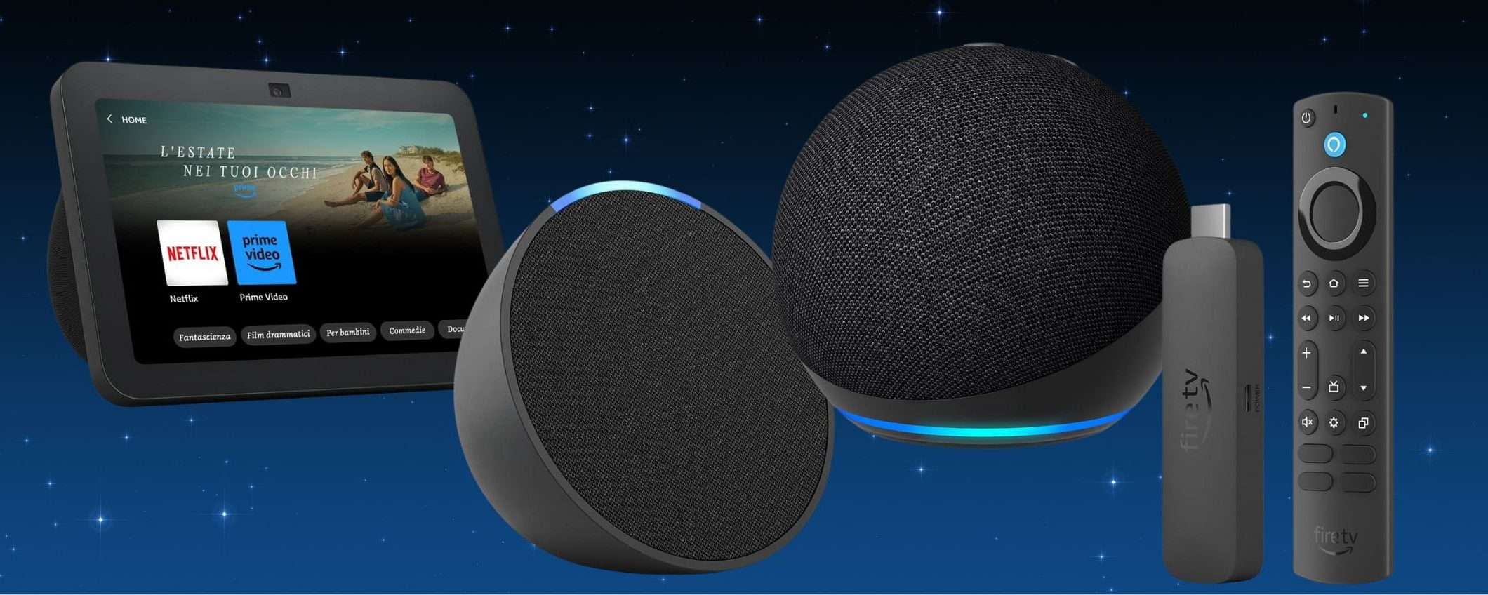 Tecnologia Amazon, FUORITUTTO SHOCK: Fire TV Stick, smart speaker e non solo